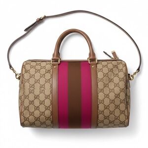 Gucci Boston Bag GG Canvas